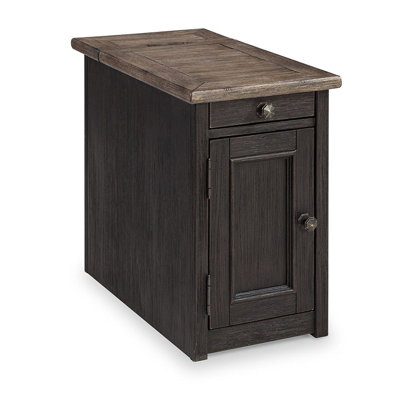 Tyler - Grayish Brown / Black - Chair Side End Table