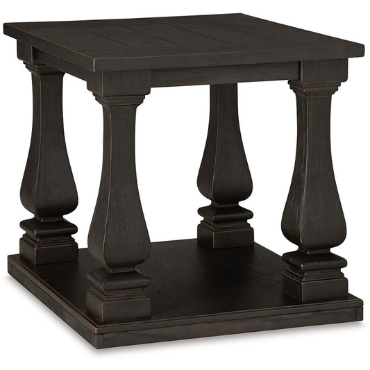 Wellturn - Black - Rectangular End Table