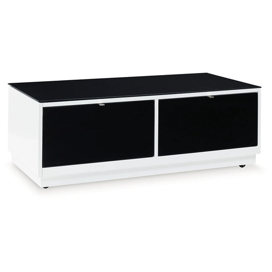 Gardoni - White / Black - Rectangular Cocktail Table