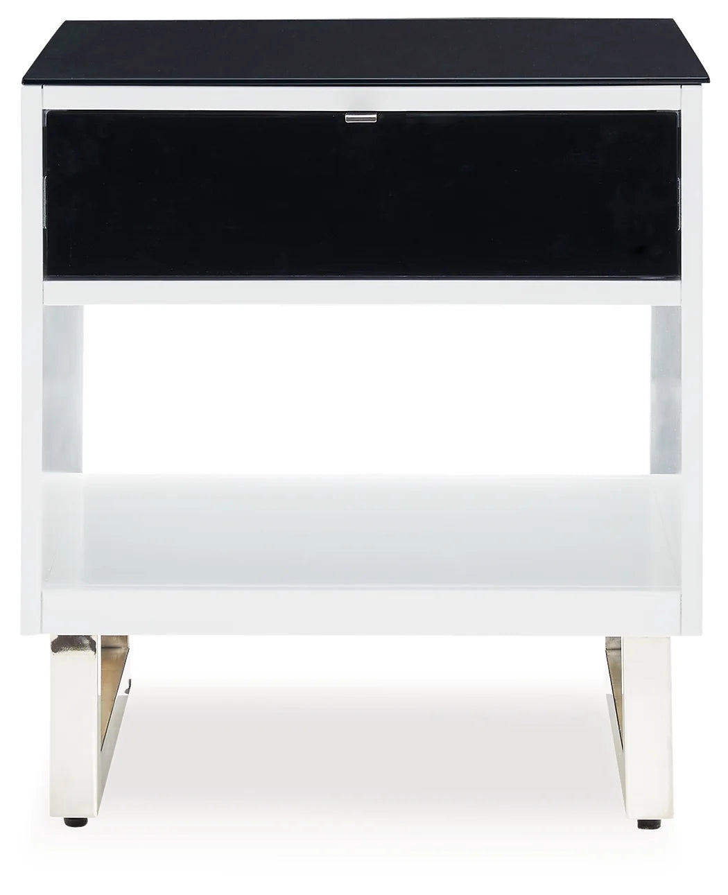 Gardoni - White / Black - Rectangular End Table-3