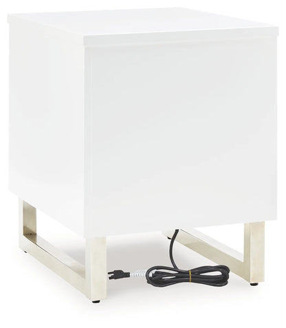 Gardoni - White / Black - Chair Side End Table-5