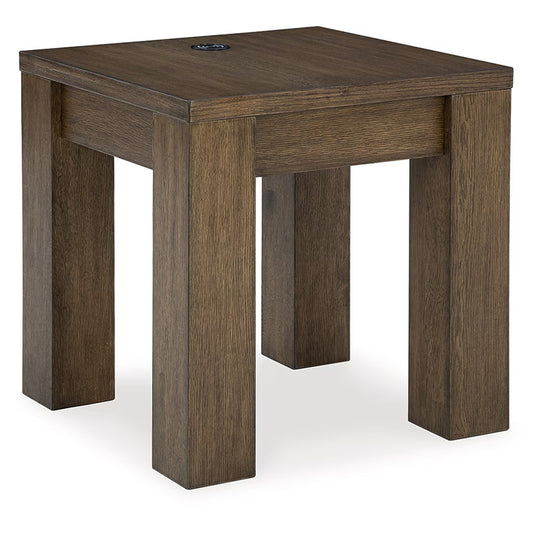 Rosswain - Warm Brown - Square End Table