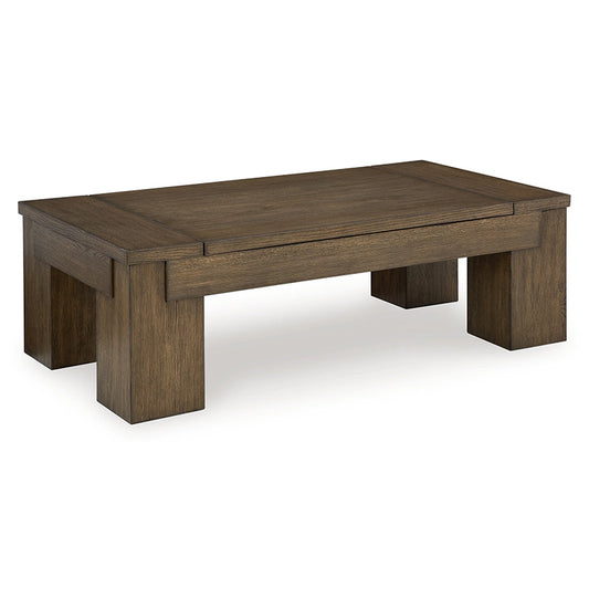 Rosswain - Warm Brown - Lift Top Cocktail Table