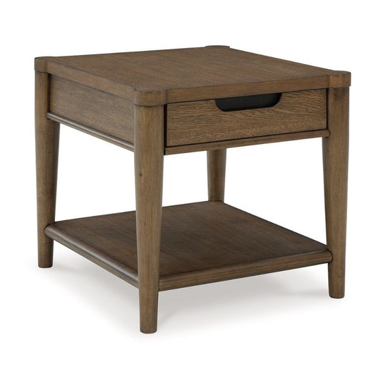 Roanhowe - Brown - Rectangular End Table