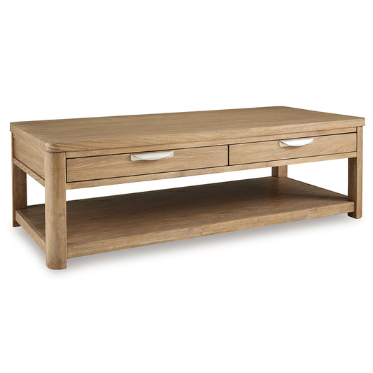 Rencott - Light Brown - Rectangular Cocktail Table