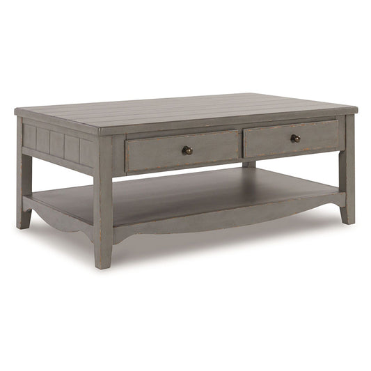 Charina - Antique Gray - Rectangular Cocktail Table