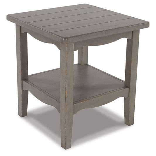 Charina - Antique Gray - Square End Table