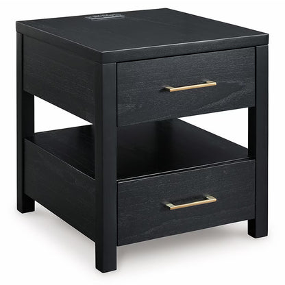 Winbardi - Black - Rectangular End Table