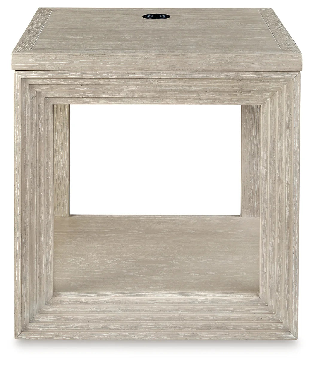 Marxhart - Bisque - Square End Table-2