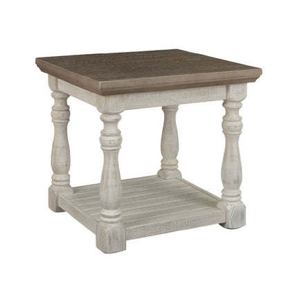 Havalance - Gray / White - Rectangular End Table