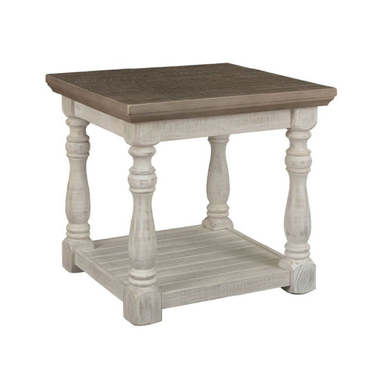 Havalance - Gray / White - Rectangular End Table