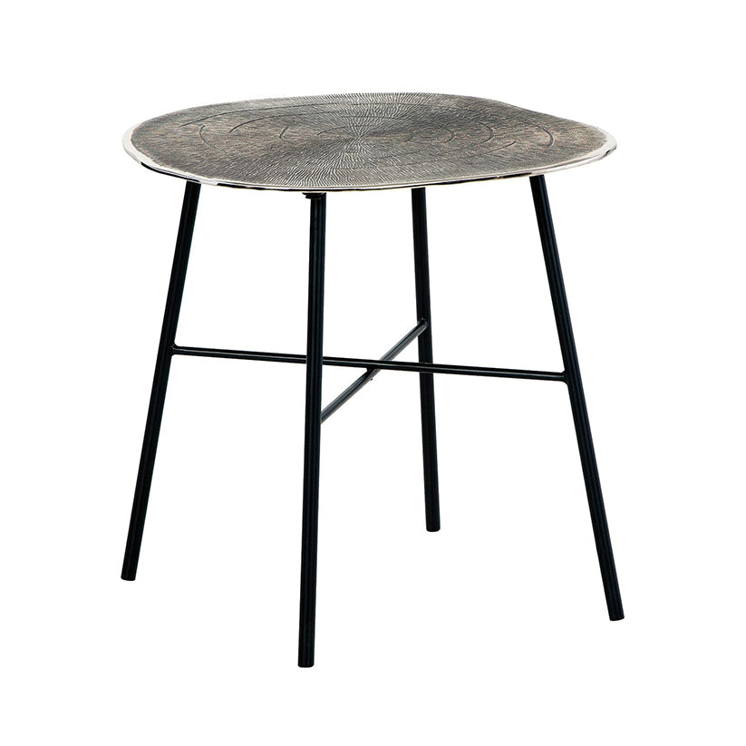 Laverford - Chrome / Black - Round End Table