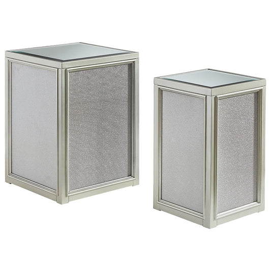 Traleena - Silver Finish - Nesting End Tables (Set of 2)