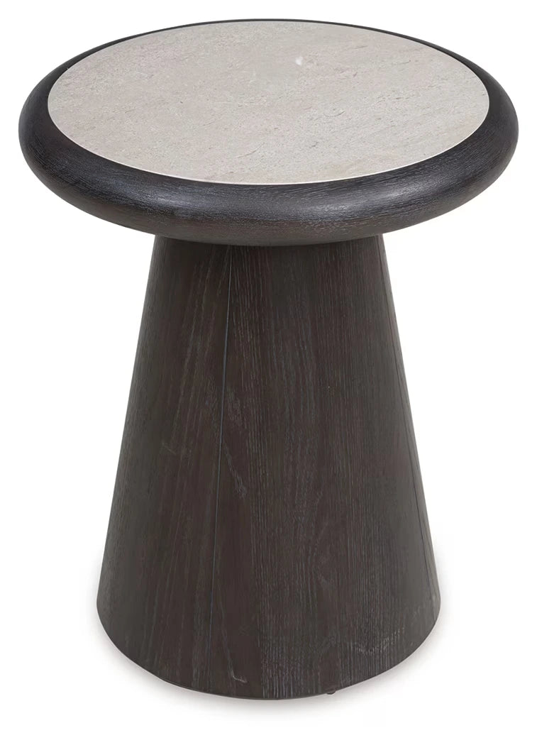 Bracken - French Black - Round End Table