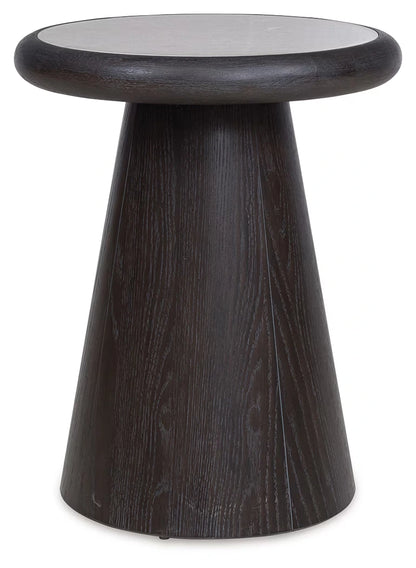 Bracken - French Black - Round End Table