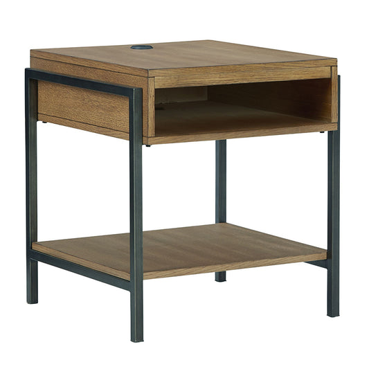 Fridley - Brown / Black - Rectangular End Table