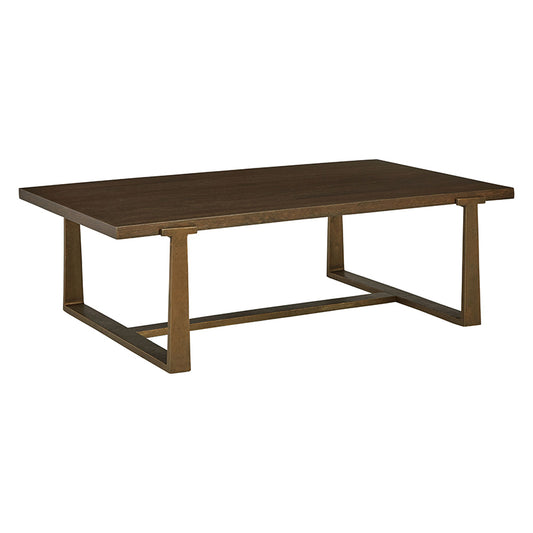 Balintmore - Brown / Gold Finish - Rectangular Cocktail Table