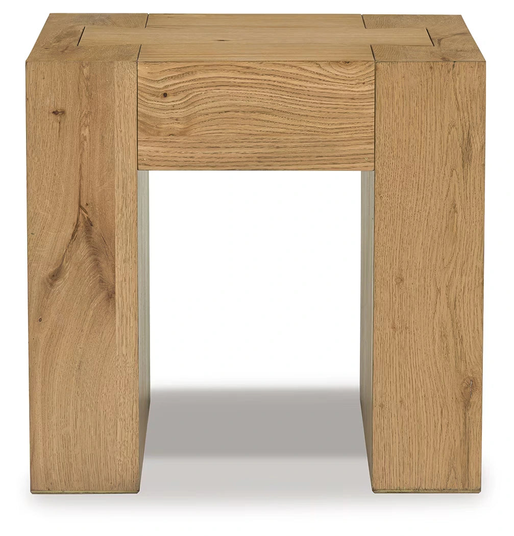 Bracken - Light Brown - Square End Table