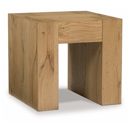 Bracken - Light Brown - Square End Table