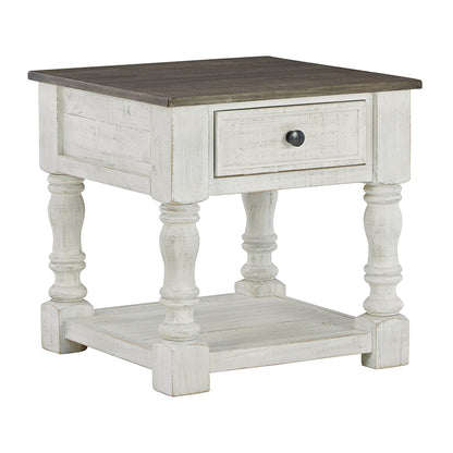 Havalance - White / Gray - Square End Table