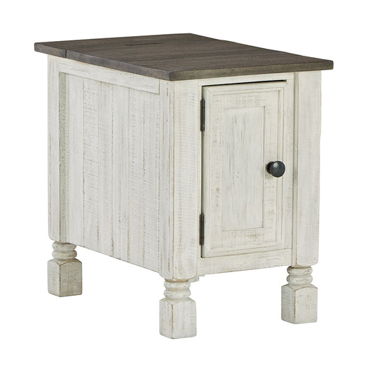 Havalance - White / Gray - Chair Side End Table