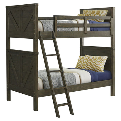Tahoe Youth - Twin Over Twin Bunk Bed - River Rock