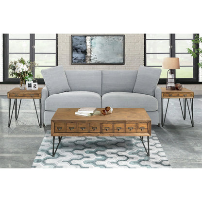 Boone - 3 Piece Occasional Table Set, Coffee Table & Two End Tables - Light Walnut