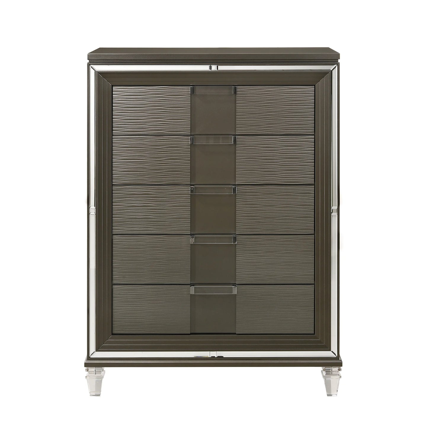 Twenty Nine - 5-Drawer Flip-Top Chest - Dark Brown