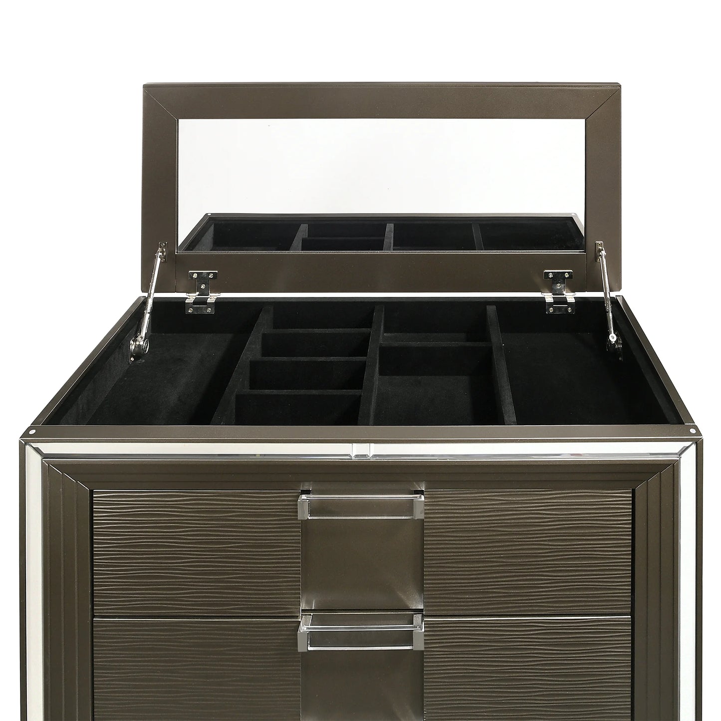 Twenty Nine - 5-Drawer Flip-Top Chest - Dark Brown