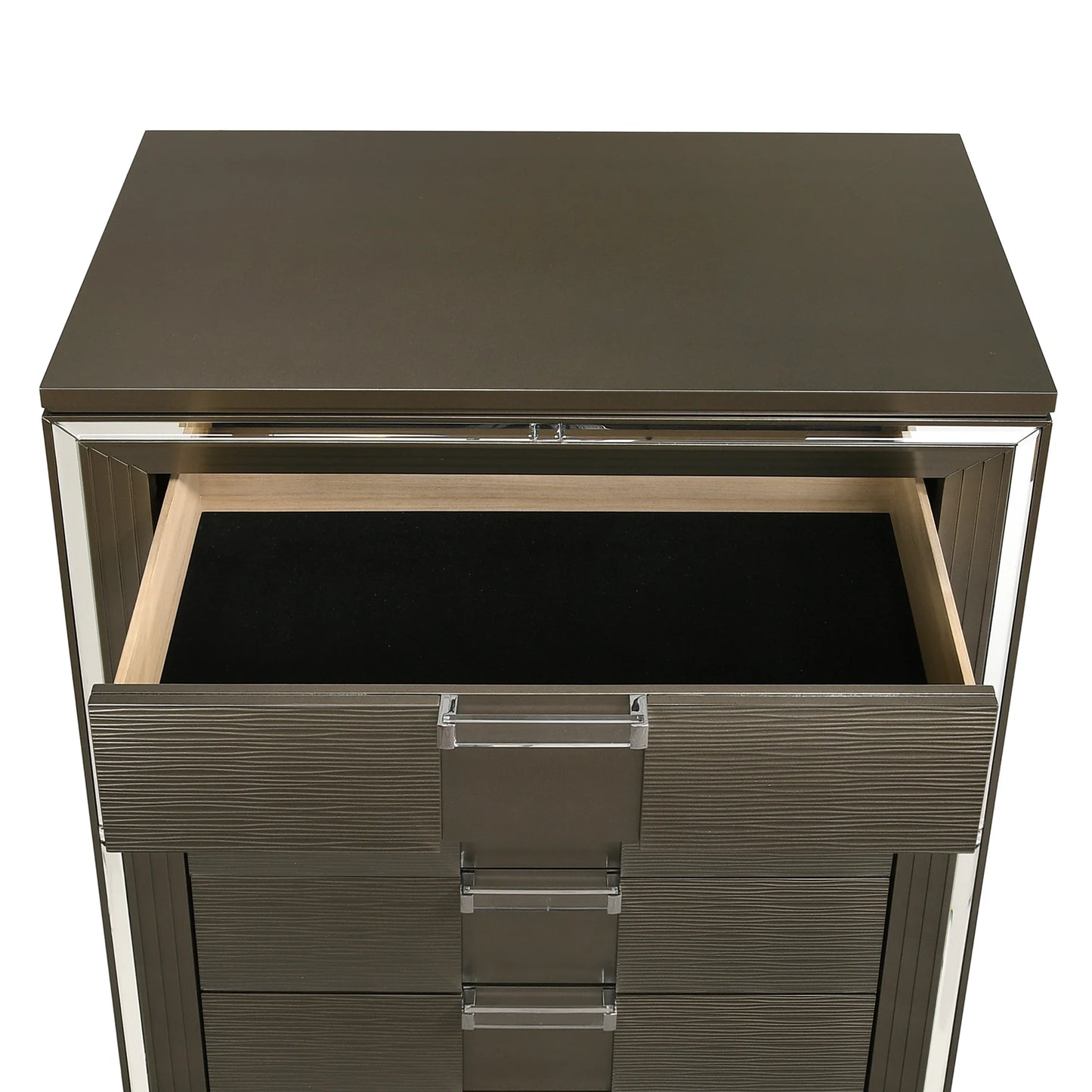 Twenty Nine - 5-Drawer Flip-Top Chest - Dark Brown
