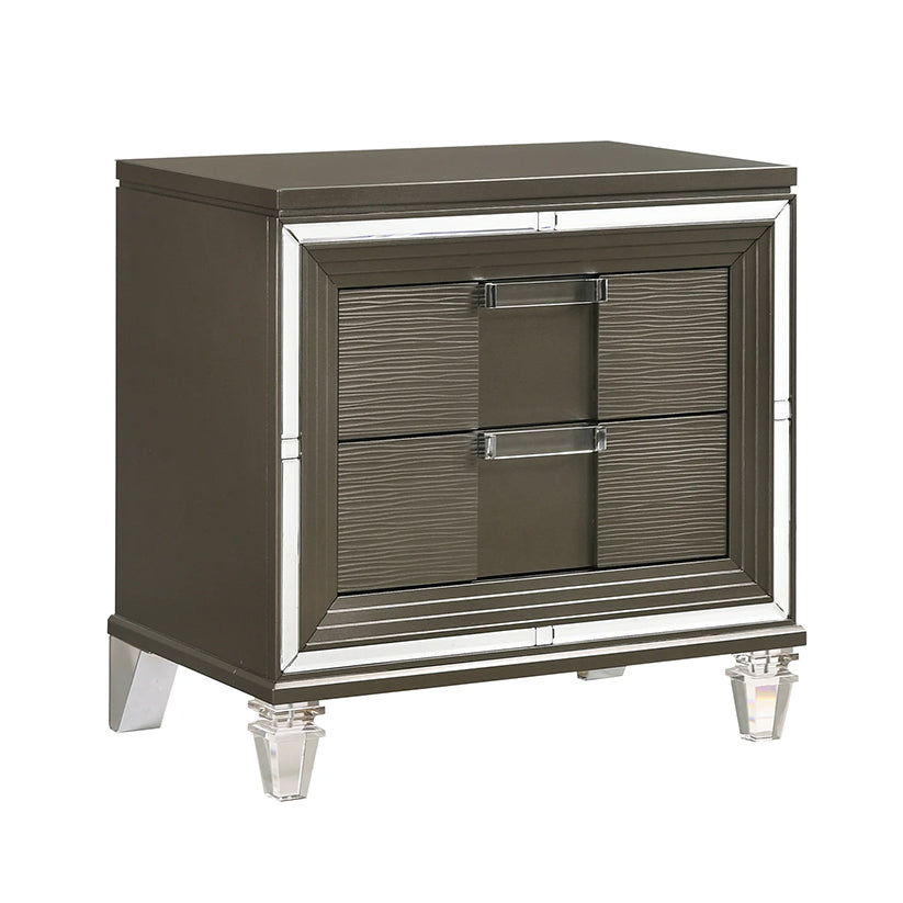 Twenty Nine - 2-Drawer Nightstand With USB - Dark Brown