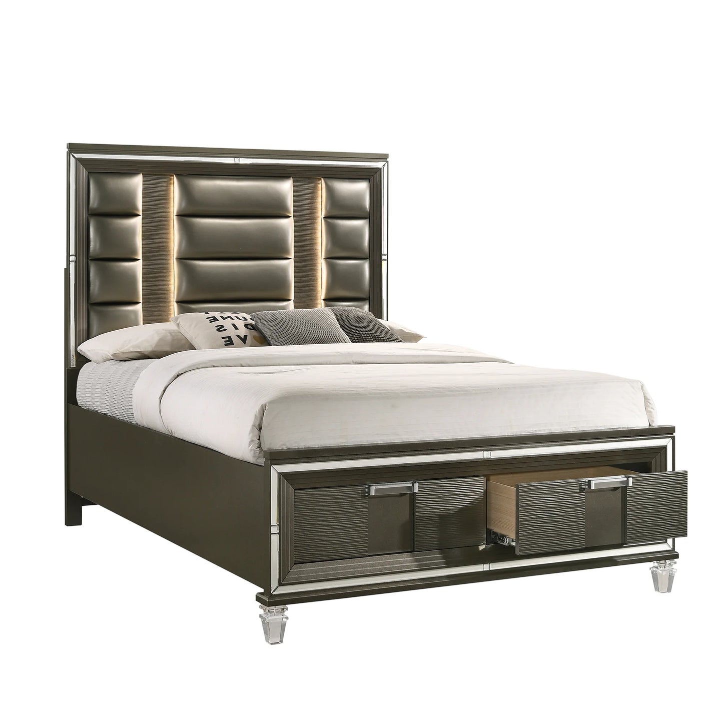 Twenty Nine - 2-Drawer Queen Storage Bed - Dark Brown