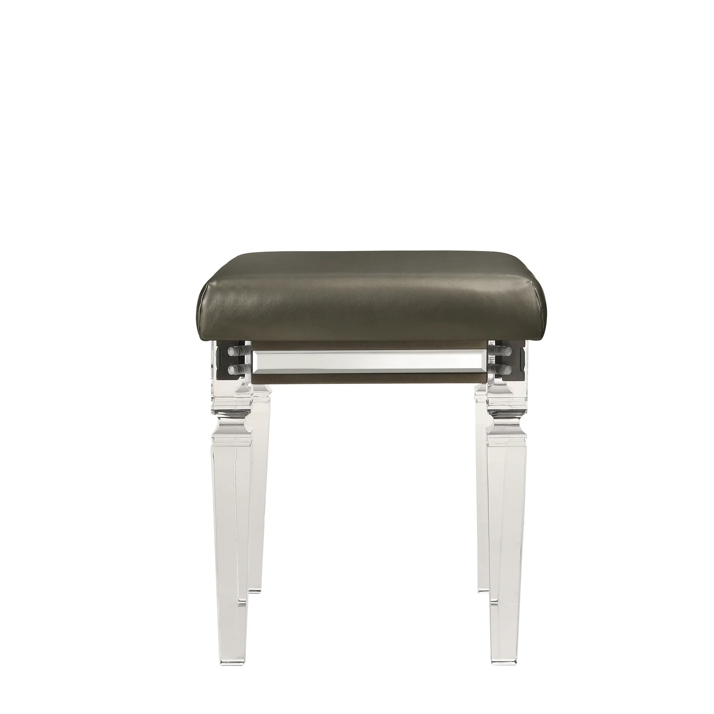 Twenty Nine - Vanity Stool With Acrylic Leg - White - 16.14"