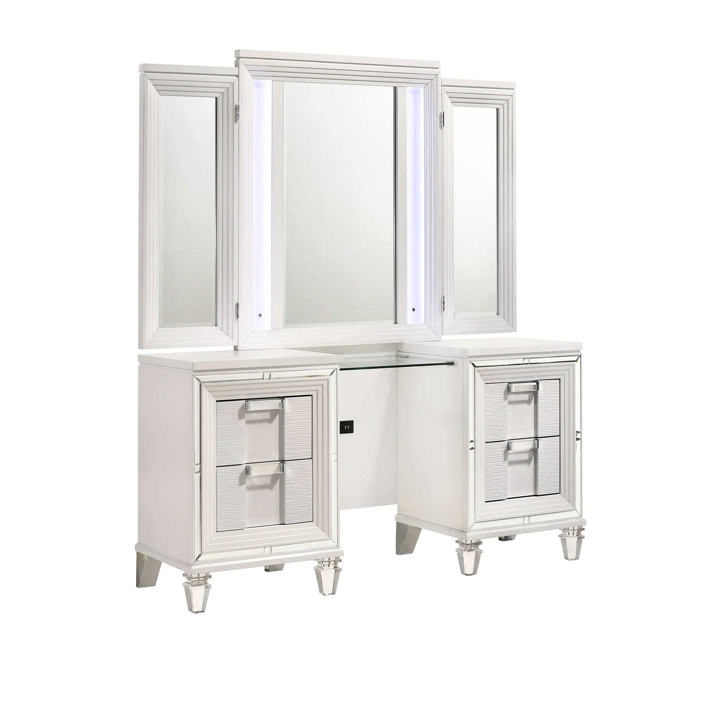Twenty Nine - Vanity Set With Led & USB Plug - White