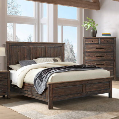 Transitions - King Storage Bed - Driftwood / Sable