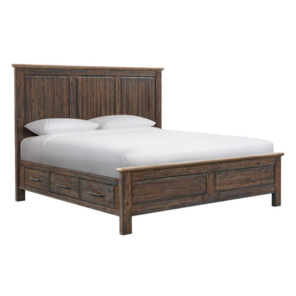 Transitions - King Storage Bed - Driftwood / Sable