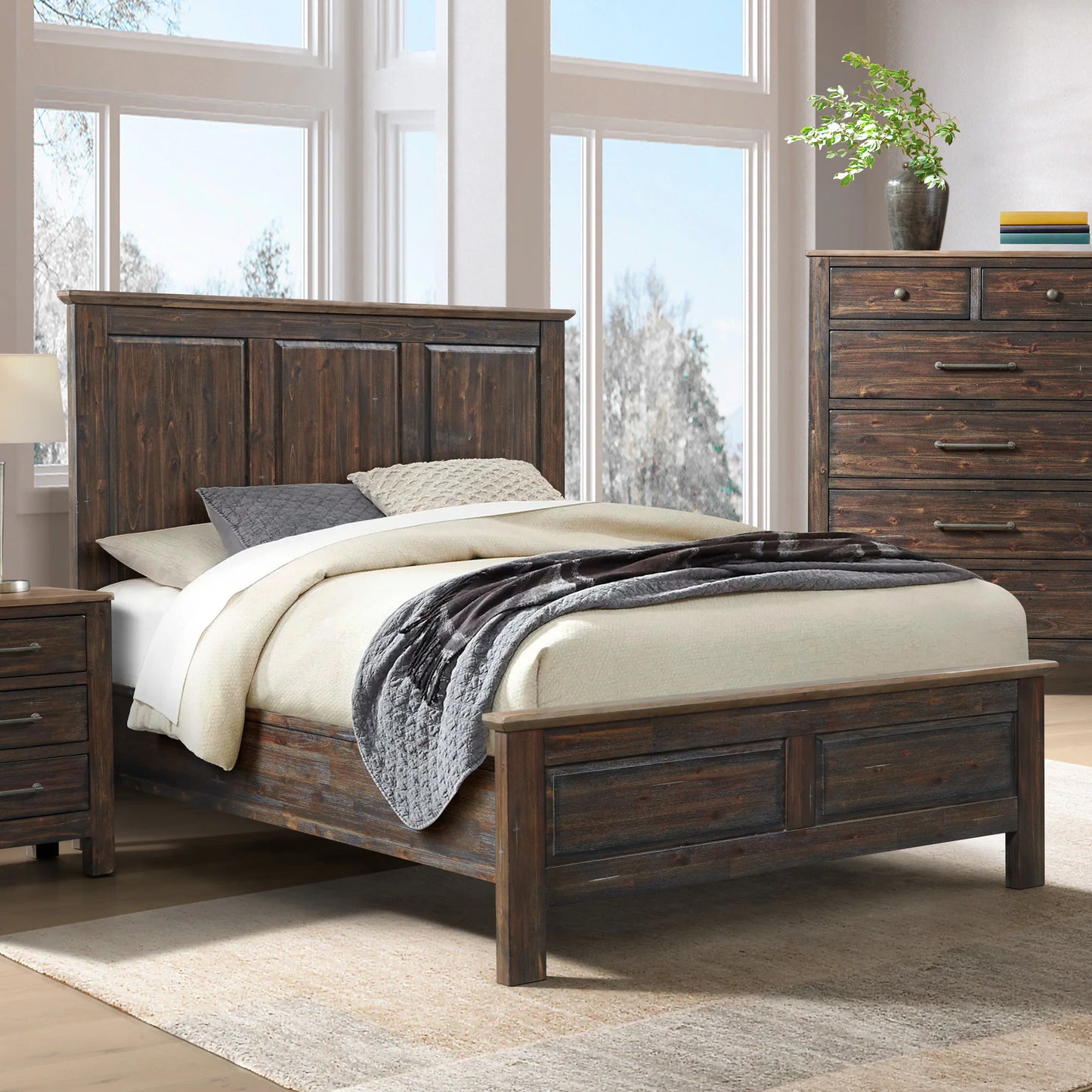 Transitions - Queen Standard Bed - Driftwood / Sable