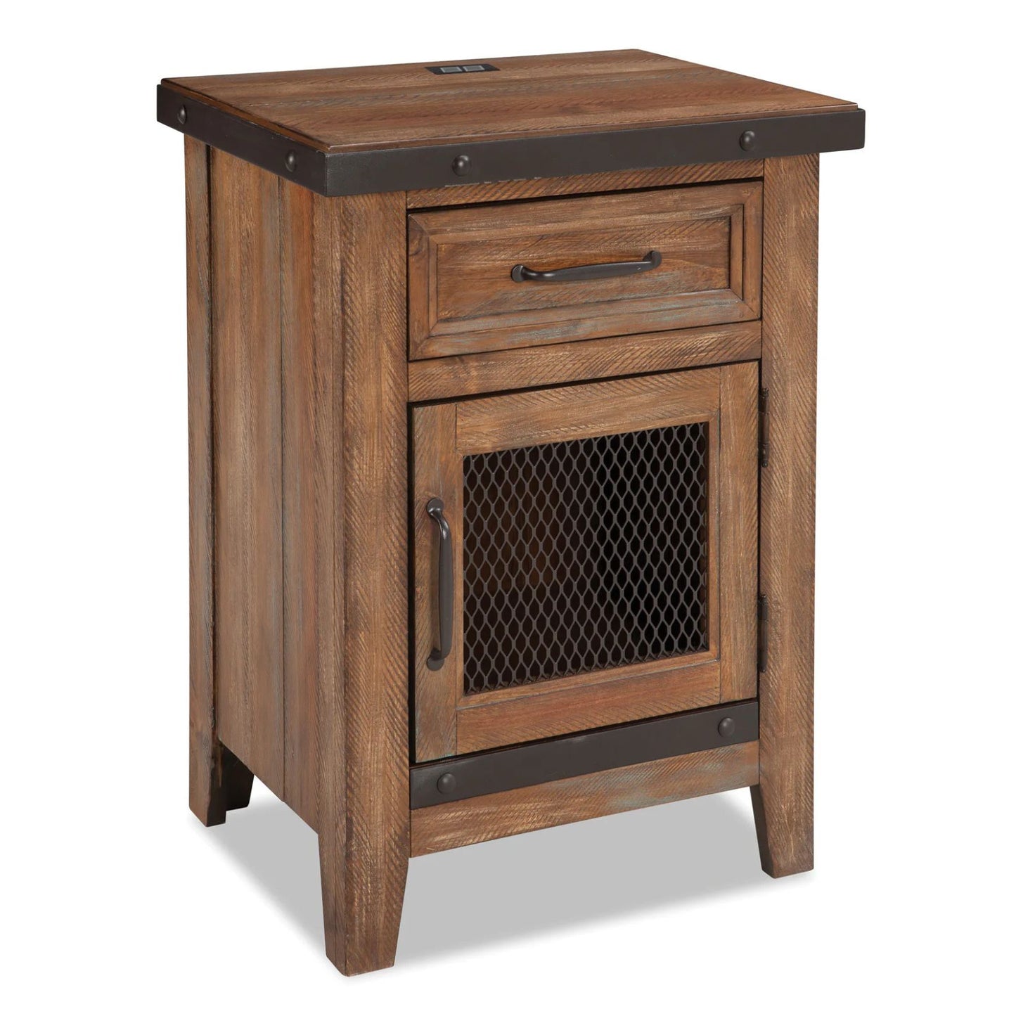 Taos - 1 Drawer Nightstand - Canyon Brown