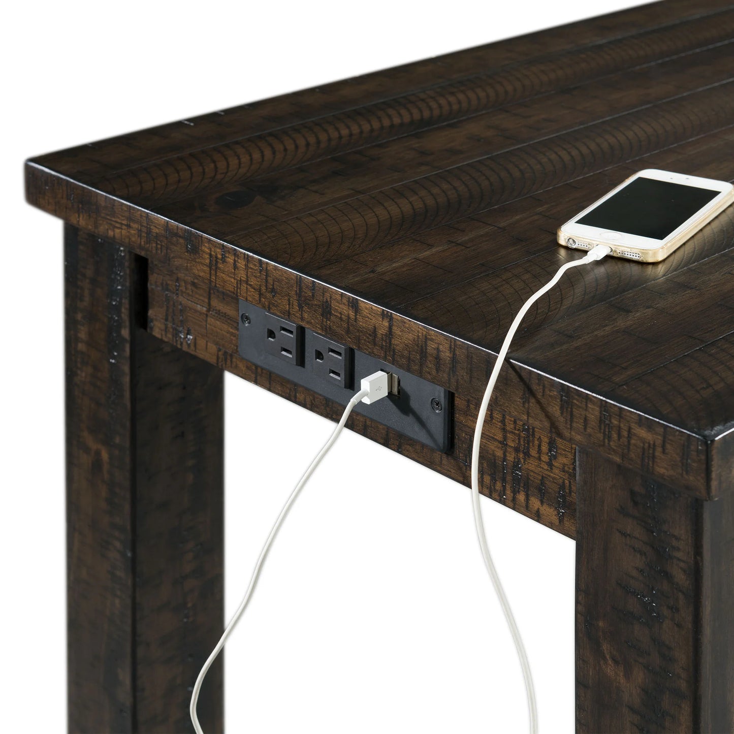 Stone - Multipurpose Bar Table Set - Dark Walnut