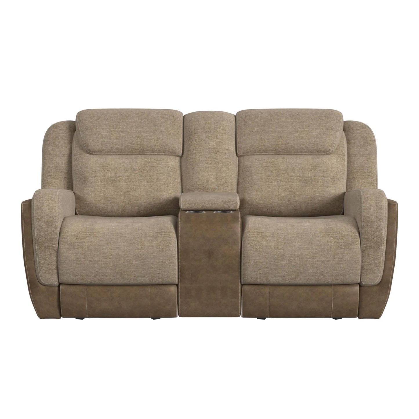 Hornet - Motion Glider Loveseat With Console - Rancho Beige