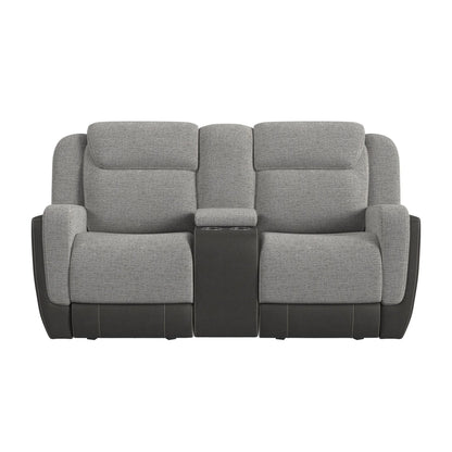 Hornet - Motion Glider Loveseat With Console - Rancho Gray