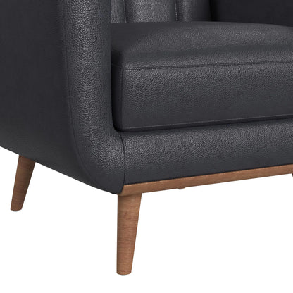 Horizon - Chair With Wood Front - Pebble Navy