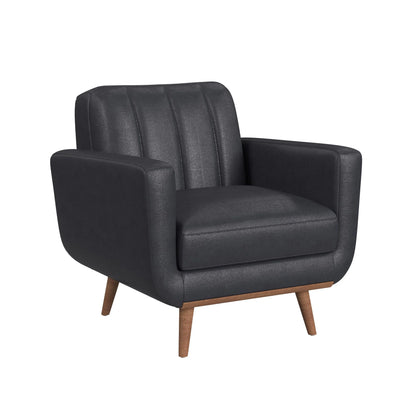 Horizon - Chair With Wood Front - Pebble Navy