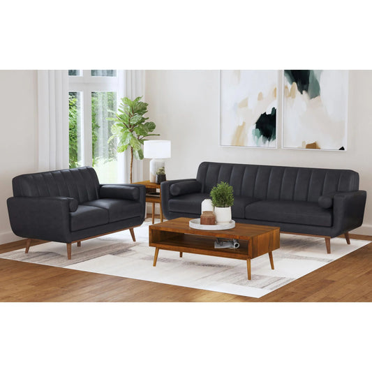 Horizon - Sofa & Loveseat - Pebble Navy
