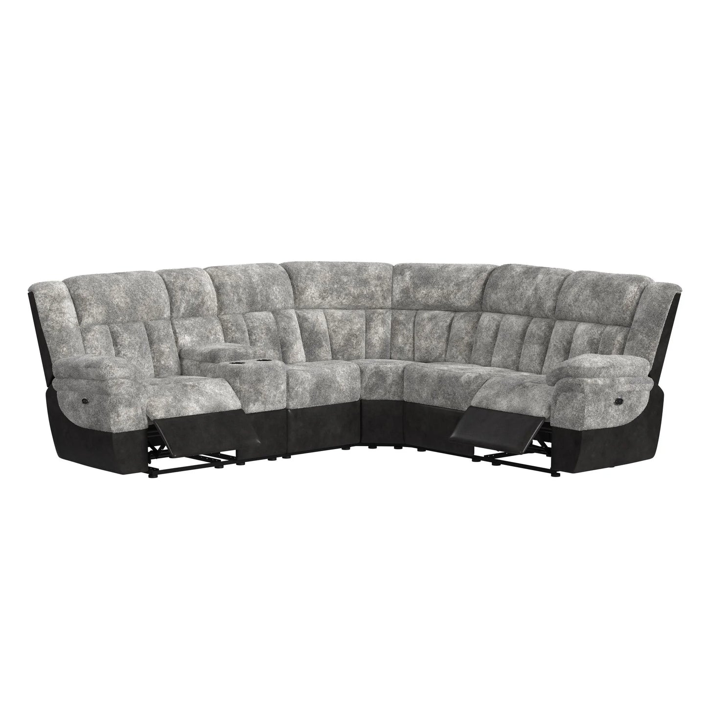 Santorini - 6 Piece Motion Sectional Set - Dillon/Shire Steel