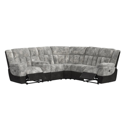Santorini - 6 Piece Motion Sectional Set - Dillon/Shire Steel
