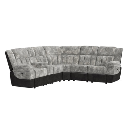 Santorini - 6 Piece Motion Sectional Set - Dillon/Shire Steel