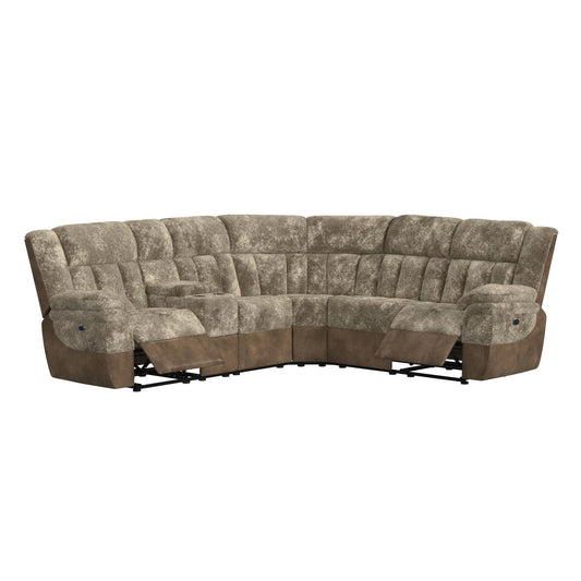 Santorini - 6 Piece Motion Sectional Set - Dillon/Shire Cappuccino