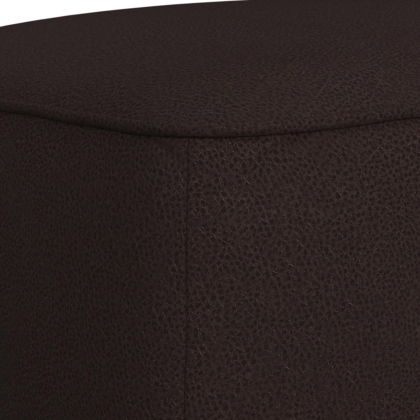 Destiny - Ottoman With Wood Base - Pebble Brown