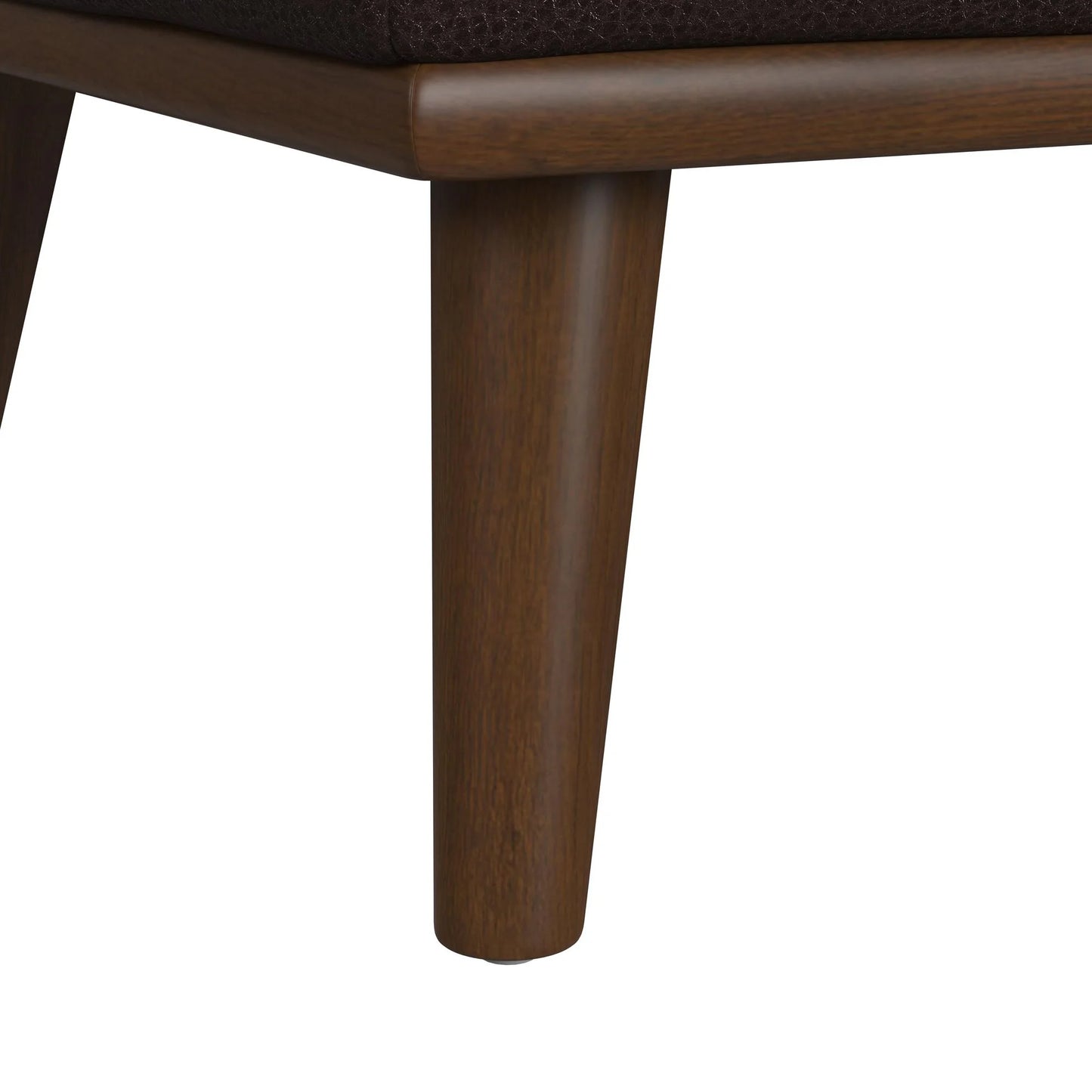 Destiny - Ottoman With Wood Base - Pebble Brown